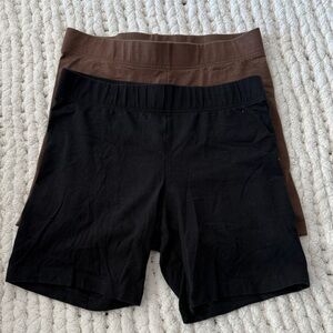 Old Navy Black and Brown Biker Shorts Duo